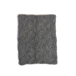 Set căciuliță și fular din lână merino - Gri lavandă, handmade cu paiete