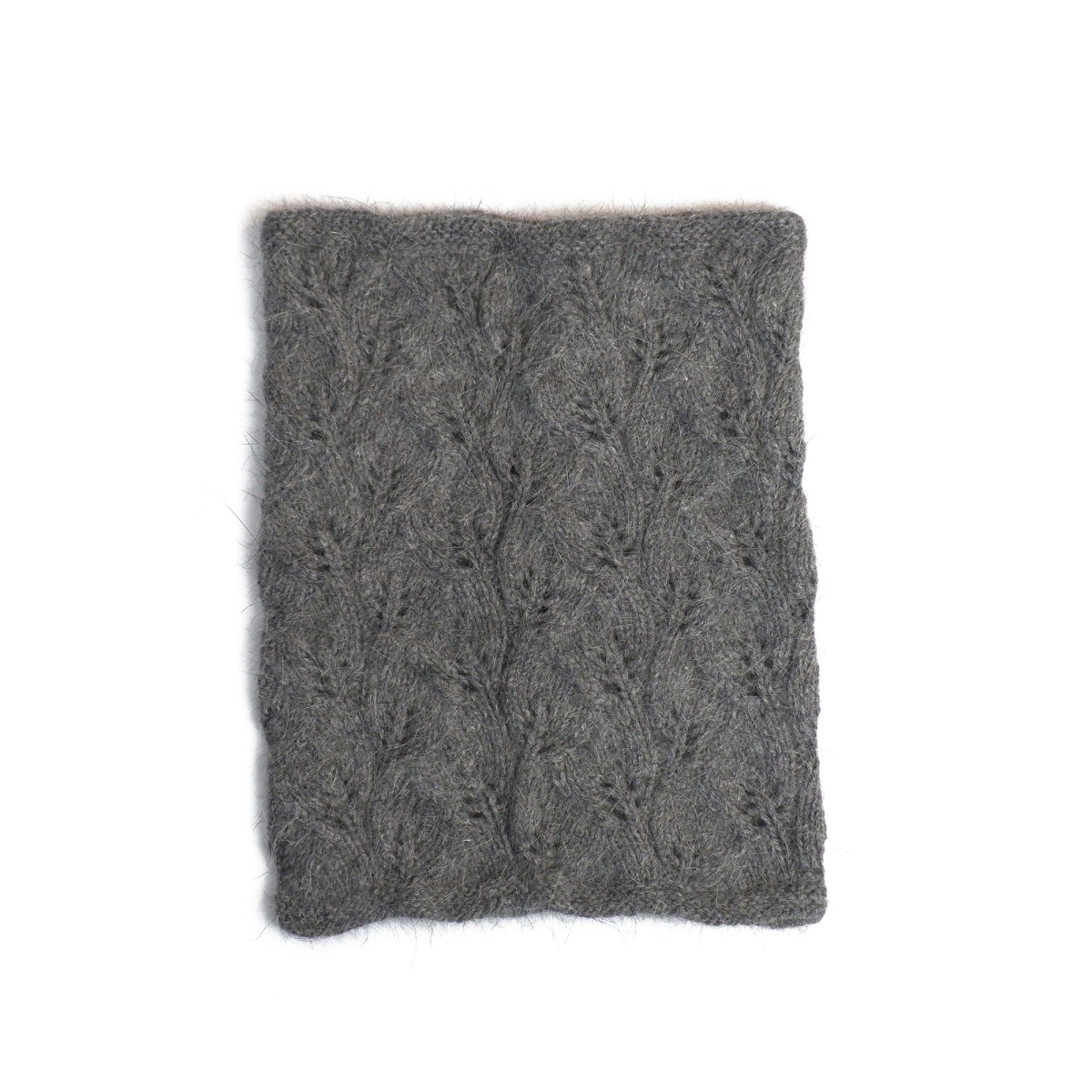 Set căciuliță și fular din lână merino - Gri lavandă, handmade cu paiete