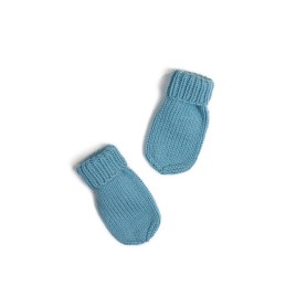 Set căciuliță, fular și mănuși din lână merino – Crem degrade, handmade