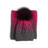Set căciuliță și fular din lână merino – Fucsia și gri antracit, handmade