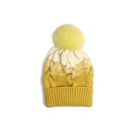 Set căciuliță și fular din lână – Galben miere degrade, handmade