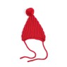 Căciulă tricotată cu pompon - Accesoriu de iarnă în nuanțe de roșu