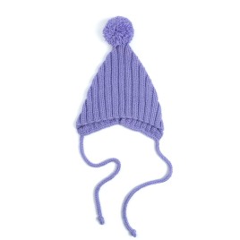 Căciulă tricotată lavandă cu pompon - Confort și stil în sezonul rece