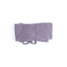 Bentiță tricotată manual din lână merino – Liliachiu prăfuit cu model decorativ