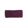 Bentiță tricotată manual din lână merino – Vișiniu închis cu fundă decorativă