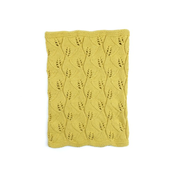 Set căciulă și fular tricotat - Eleganță în galben mustar