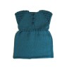 Set rochiță și cardigan lână merino verde smarald - Tricot manual fete