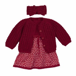 Rochiță tricotată Roșu Floral