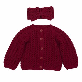 Rochiță tricotată Roșu Floral