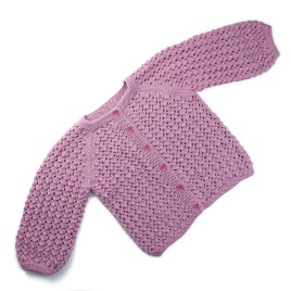 Set fustiță din bumbac și cardigan din lână merino – Bej cu fundă