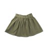 Set cardigan din lână merino și fustiță din bumbac cu fundă – Verde kaki