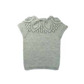 Set bluziță din lână merino și fustiță din viscoză cu fundă – Gri cu carouri