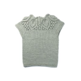 Set bluziță din lână merino și fustiță din viscoză cu fundă – Gri cu carouri