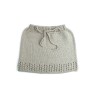 Set cardigan și fustă tricotate manual din lână merino – Gri