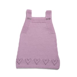 Sarafan din lână merino mov liliac - Tricotat manual | EVANTAI.ro