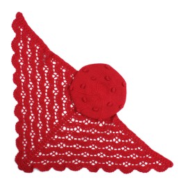 Set șal și căciulă tricotate manual din lână merino – Roșu pasional, eleganță și stil atemporal