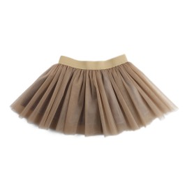 Set fustiță din tulle și bluză croșetată manual – Bej cu accente elegante
