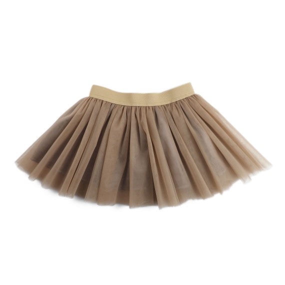 Set fustiță din tulle și bluză croșetată manual – Bej cu accente elegante