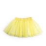 Set fustiță din tulle și bluză croșetată manual – Galben pastel și alb