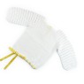 Set fustiță din tulle și bluză croșetată manual – Galben pastel și alb
