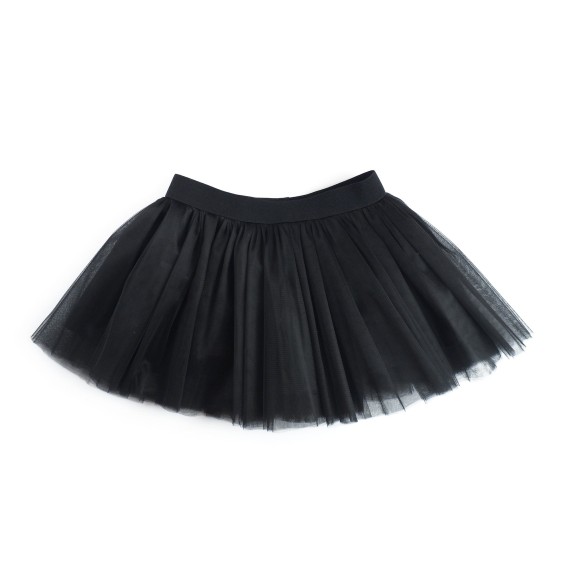 Set fustiță din tulle negru și bluză croșetată manual – Galben și negru